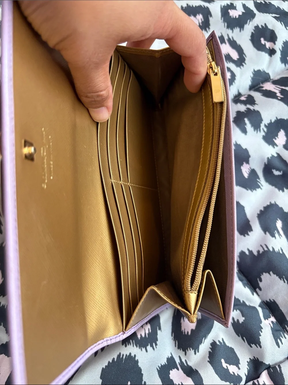 Salvatore Ferragamo Lavender Vara Bow Continental Wallet